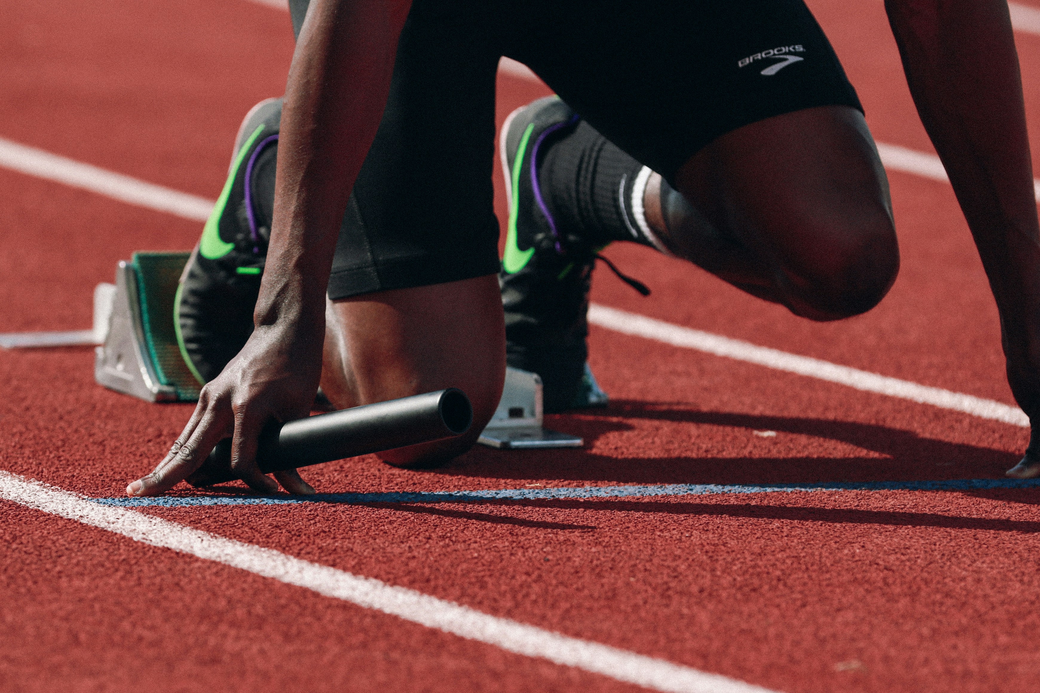 Athlete at starting line